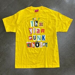 Vintage 2007 MNWKA Mishka NYC Punk Year Yellow Size Large Tee Shirt